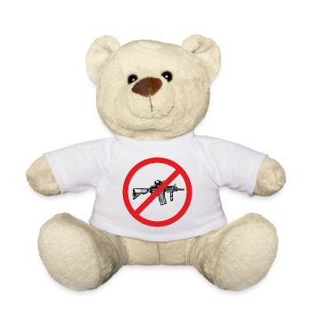 Stop War / Weapon Prohibited - Teddy Bear - white - Front