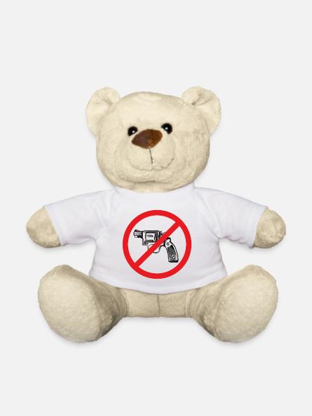 Stop War / Revolver verboten! - Teddy - Weiß