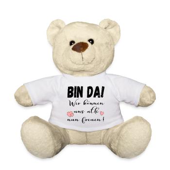 BIN DA - FREUDE IRONIE - Teddy - Weiß - Vorne