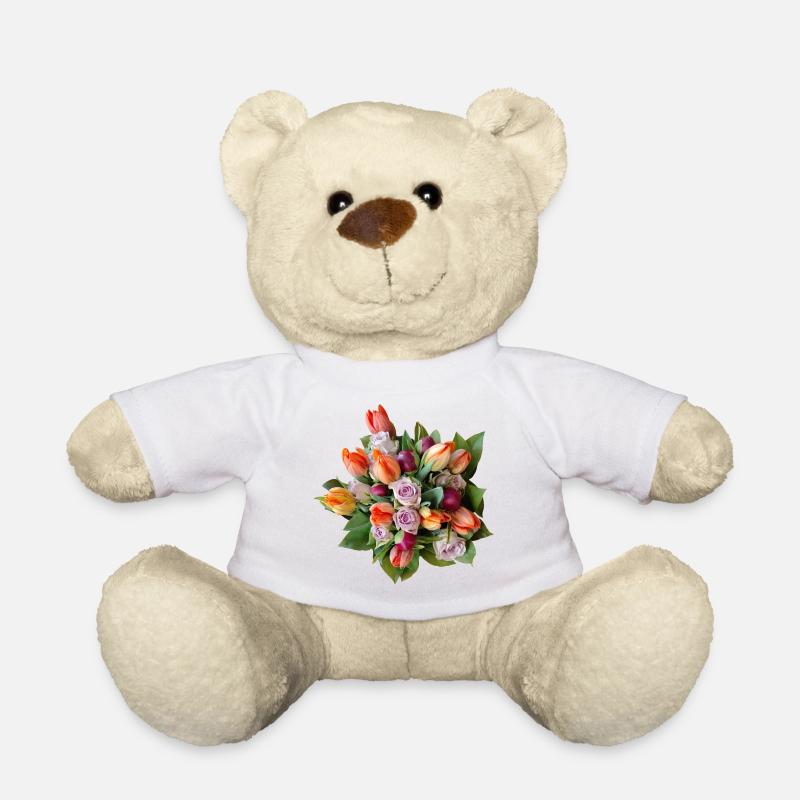 Blumenstrauß – Pastellträume - Teddy - Weiß
