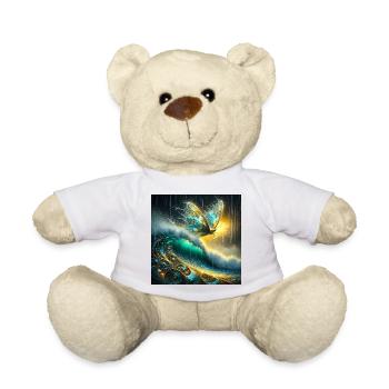 Mythical butterfly on luminescent wave - Teddy Bear - white - Front