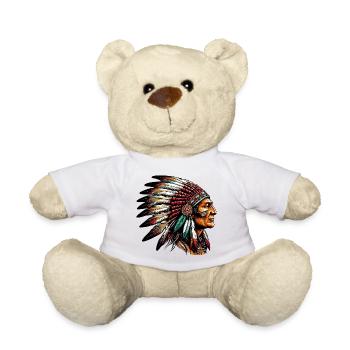 Amerikanischer Indianer Amerikanische Rote Haut - Teddy - Weiß - Vorne