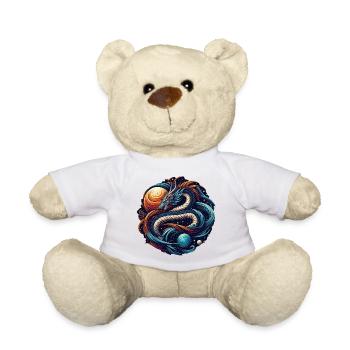 Œuvre d’art du dragon cosmique mystique - Nounours - blanc - Devant