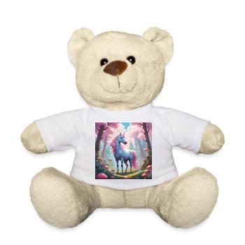 Licorne dans la forêt enchantée - Nounours - blanc - Devant