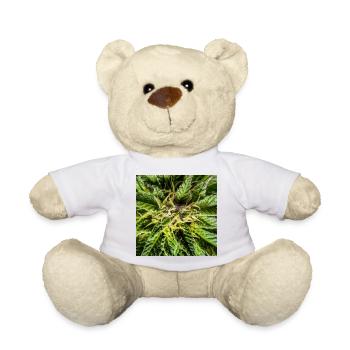 Cannabis Blüten, Marihuana, es grünt so grün - Teddy - Weiß - Vorne