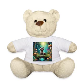 Raccoon in the enchanted forest - Teddy Bear - white - Front