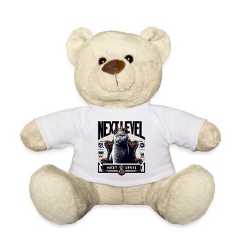 BKH British Shorthair Blue Cat King Chair - Teddy Bear - white - Front