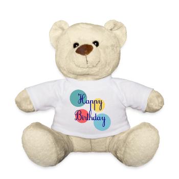 ALLES GUTE ZUM GEBURTSTAG. ALLES GUTE ZUM GEBURTSTAG. JAHRESTAG. - Teddy - Weiß - Vorne