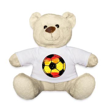 Fußball Spanien - rot gelb rot - Teddy - Weiß - Vorne