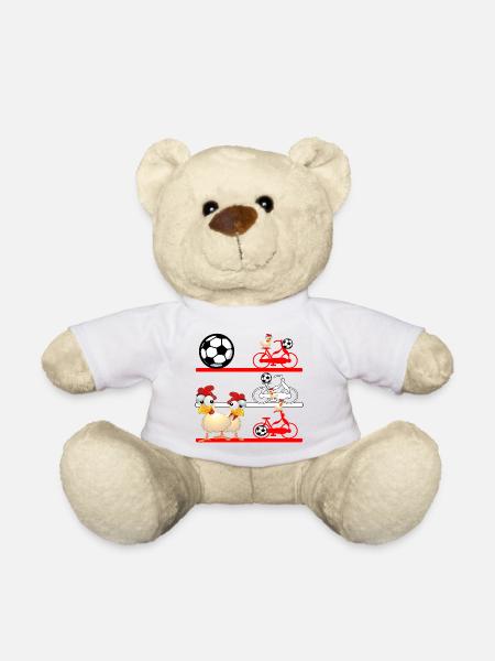 ÖSTERREICH Hühner Fußball - Teddy - Weiß