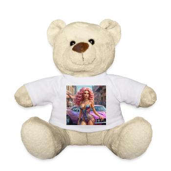 Glamour Showgirl Retro Auto - Teddy - Weiß - Vorne