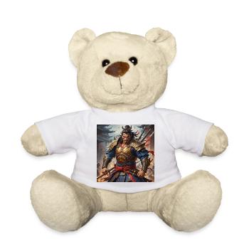 Goldener Krieger mit Doppelschwertern - Teddy - Weiß - Vorne