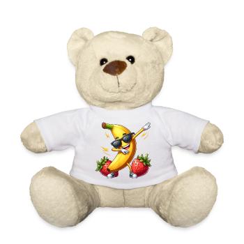 Dabbing Sunglasses Banana Strawberry Funny Dab - Teddy Bear - white - Front