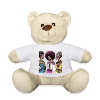 Afro Style Afrikanische Eleganz - Teddy - Weiß - Vorne