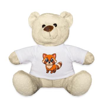 Raccoon Cute Mascot Cartoon Character Kawaii - Teddy Bear - white - Front