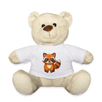 Raccoon Cute Mascot Cartoon Character Kawaii - Teddy Bear - white - Front