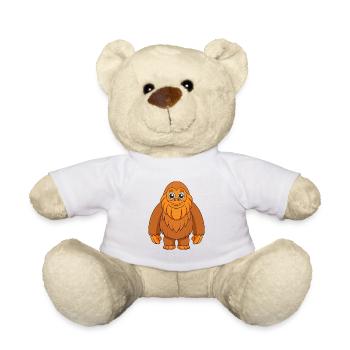 Big Foot Niedliche Maskottchen Zeichentrickfigur Kawaii - Teddy - Weiß - Vorne