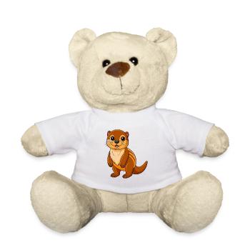 Otter Cute Mascot Cartoon Character Kawaii - Teddy Bear - white - Front