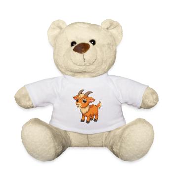Chèvre Mignon Mascotte Personnage De Dessin Animé Kawaii - Nounours - blanc - Devant