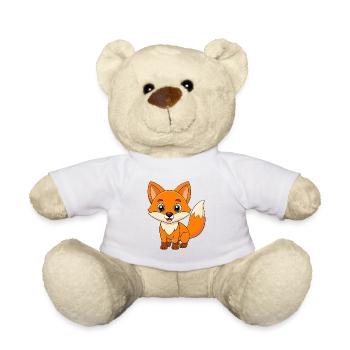 Fox Cute Mascot Cartoon Character Kawaii - Teddy Bear - white - Front