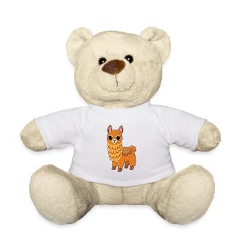 Llama Cute Mascot Cartoon Character Kawaii - Teddy Bear - white - Front