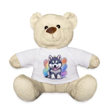 Siberian Husky Puppy - Teddy Bear - white - Front