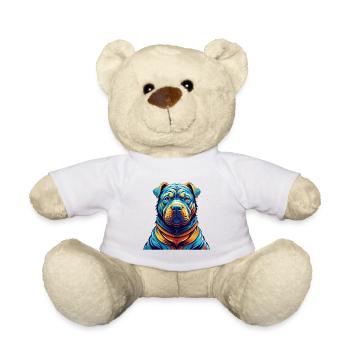 Chinois Shar Pei Chien Race Coloré Dessin Animé Kawaii - Nounours - blanc - Devant