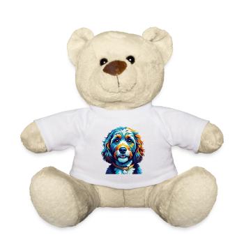 Cockapoo Chien Race Coloré Dessin Animé Kawaii - Nounours - blanc - Devant