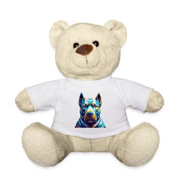 Dogo Argentino Hunderasse Bunte Karikatur Kawaii - Teddy - Weiß - Vorne