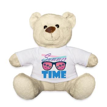 Sommerzeit Palmen-Sonnenbrille - Teddy - Weiß - Vorne
