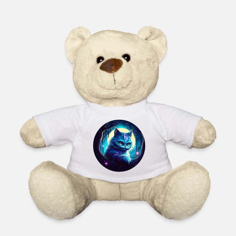 Chat du Cheshire Alice au pays des merveilles - Nounours - blanc