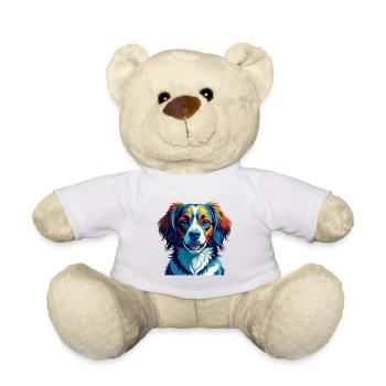 Nederlandse Kooikerhondje Race de chien Dessin animé Kawaii - Nounours - blanc - Devant