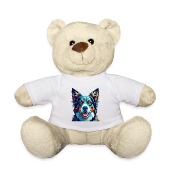 Nordamerikanischer Schäferhund Rasse Karikatur Kawaii - Teddy - Weiß - Vorne
