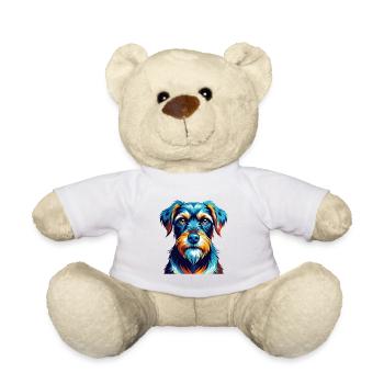 Mittelschnauze Hunderasse Bunt Cartoon Kawaii - Teddy - Weiß - Vorne