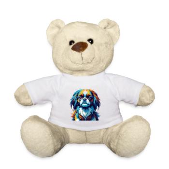 Japanese Chin Dog Breed Colorful Cartoon Kawaii - Teddy Bear - white - Front