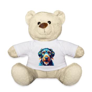 Chien courant à poil dur d’Istrie Race Dessin animé Kawaii - Nounours - blanc - Devant