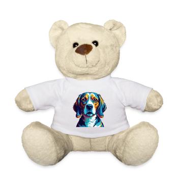Kerry Beagle Dog Breed Colorful Cartoon Kawaii - Teddy Bear - white - Front