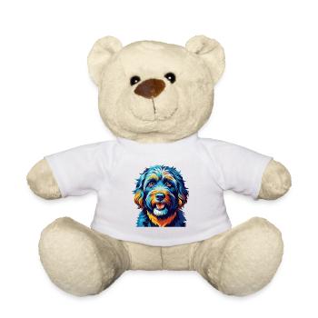 Portuguese Water Dog Breed Colorful Cartoon Kawaii - Teddy Bear - white - Front