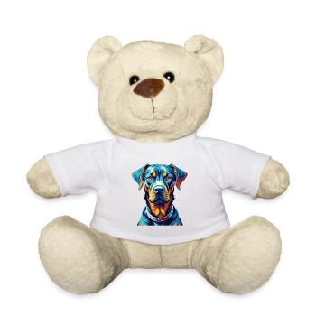 Rhodesian Ridgeback Chien Race Dessin animé Kawaii - Nounours - blanc - Devant