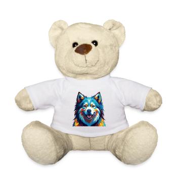 Samoyed Dog Breed Colorful Cartoon Kawaii - Teddy Bear - white - Front