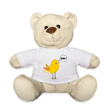 VOGEL KÜKEN - BEGRÜßUNG HALLO - Teddy - Weiß - Vorne