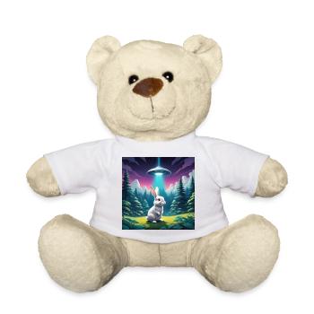 Hase mit UFO - Teddy - Weiß - Vorne