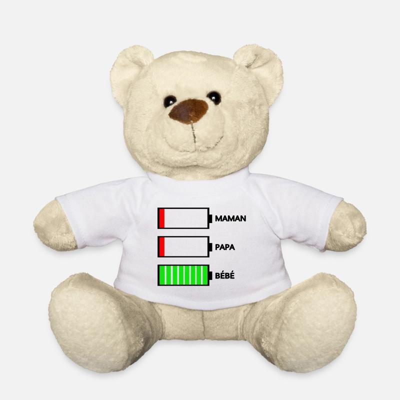 MAMAN PAPA BÉBÉ - Nounours - blanc