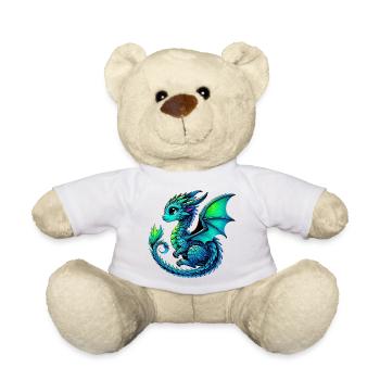Dragon - Teddy Bear - white - Front