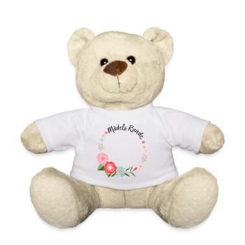 Girls' round - Teddy Bear - white - Front