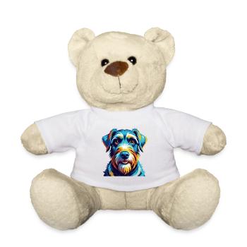 Sealyham Terrier Dog Breed Colorful Cartoon Kawaii - Teddy Bear - white - Front