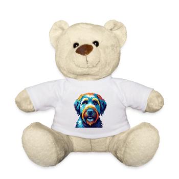 Soft Coated Wheaten Terrier Dog Breed Cartoon - Teddy Bear - white - Front