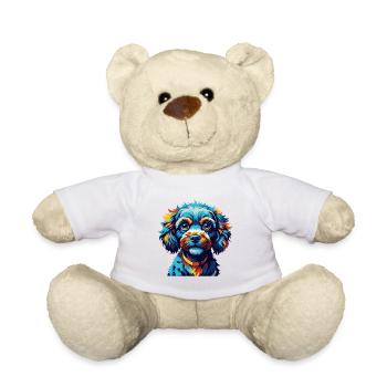 Toy Poodle Dog Breed Colorful Cartoon Kawaii - Teddy Bear - white - Front