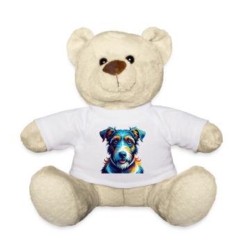 Fil Fox Terrier Chien Race Coloré Dessin Animé Kawaii - Nounours - blanc - Devant
