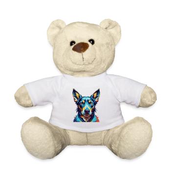 Chien courant andalou race de chien dessin animé coloré Kawaii - Nounours - blanc - Devant